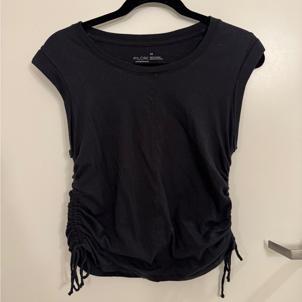 Anthropologie Ruched Side Tank